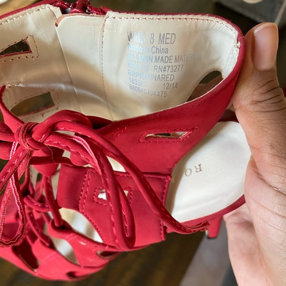 Rock & Republic red open toe heels - Picture 7 of 7